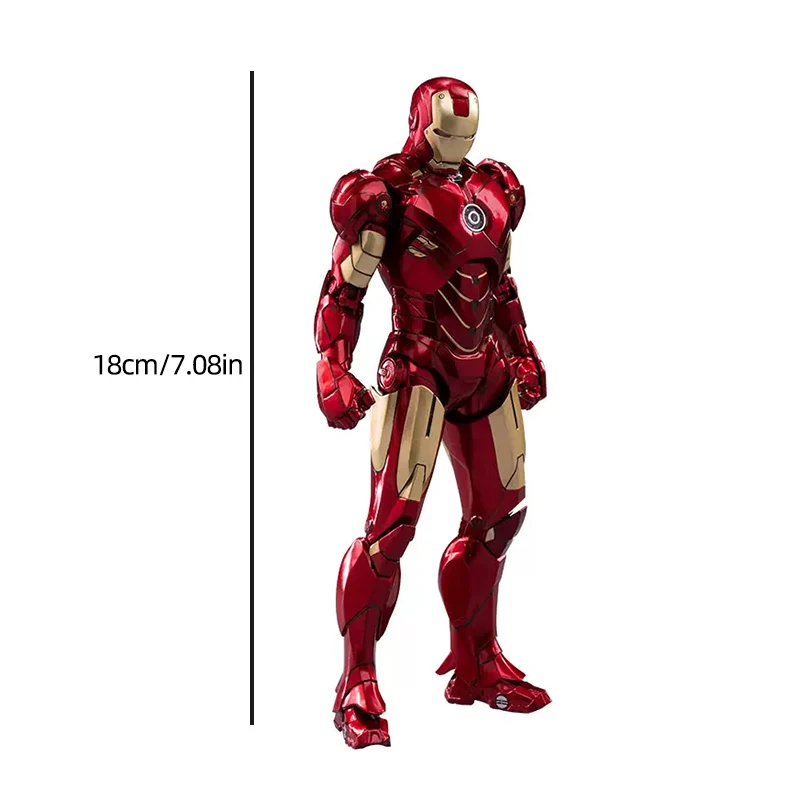 ZD Toys Marvel Official Licensed Iron Man MK4 7Inch Tony Stark Action Figure Avengers 1/10 Scale Collectible Model Kids Gifts Bulk Wholesale