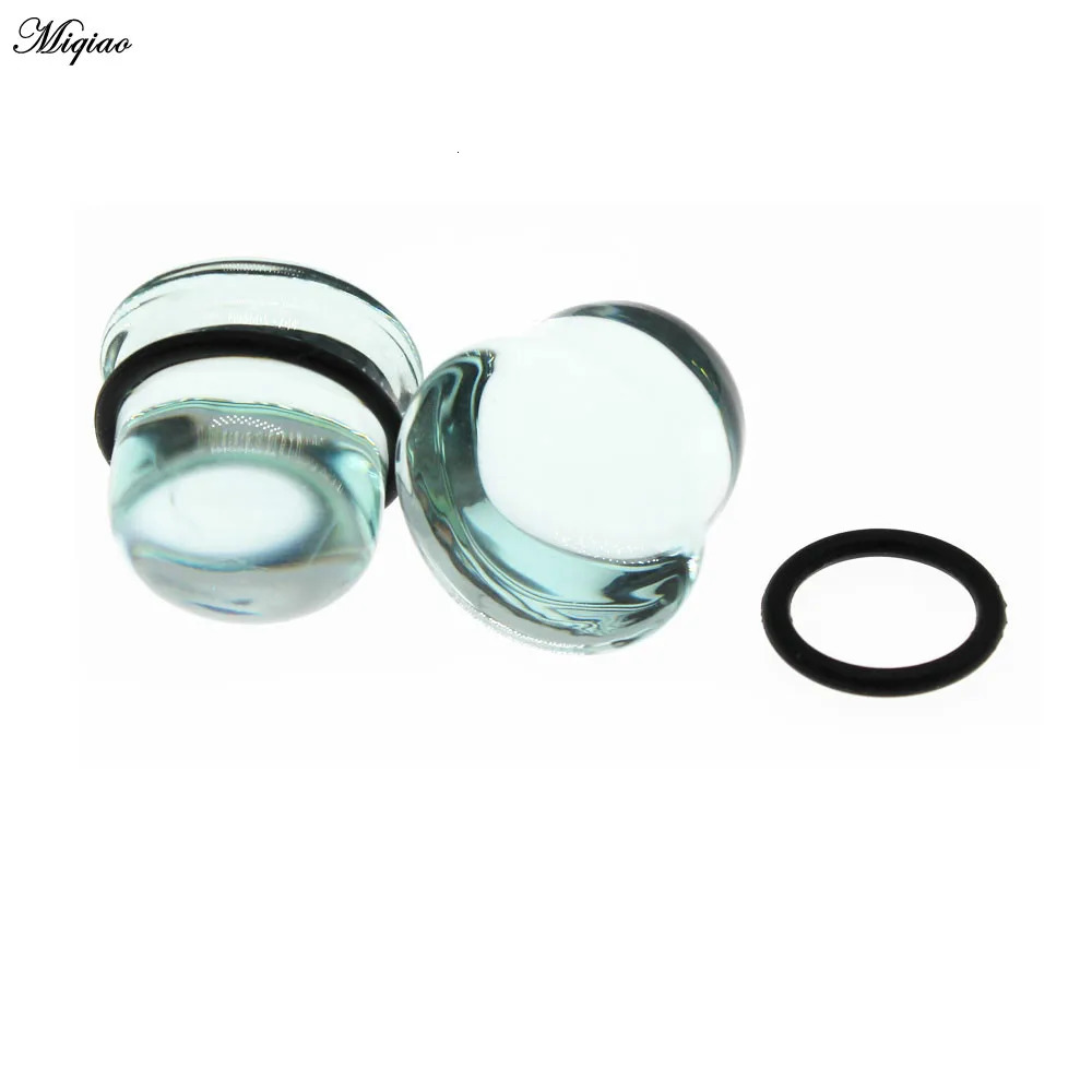 Miqiao 2 Pcs 6-25mm Body Piercing Jewelry Glass Ear Expander Auricle Earrings Earplugs Plugs and Tunnels 250408