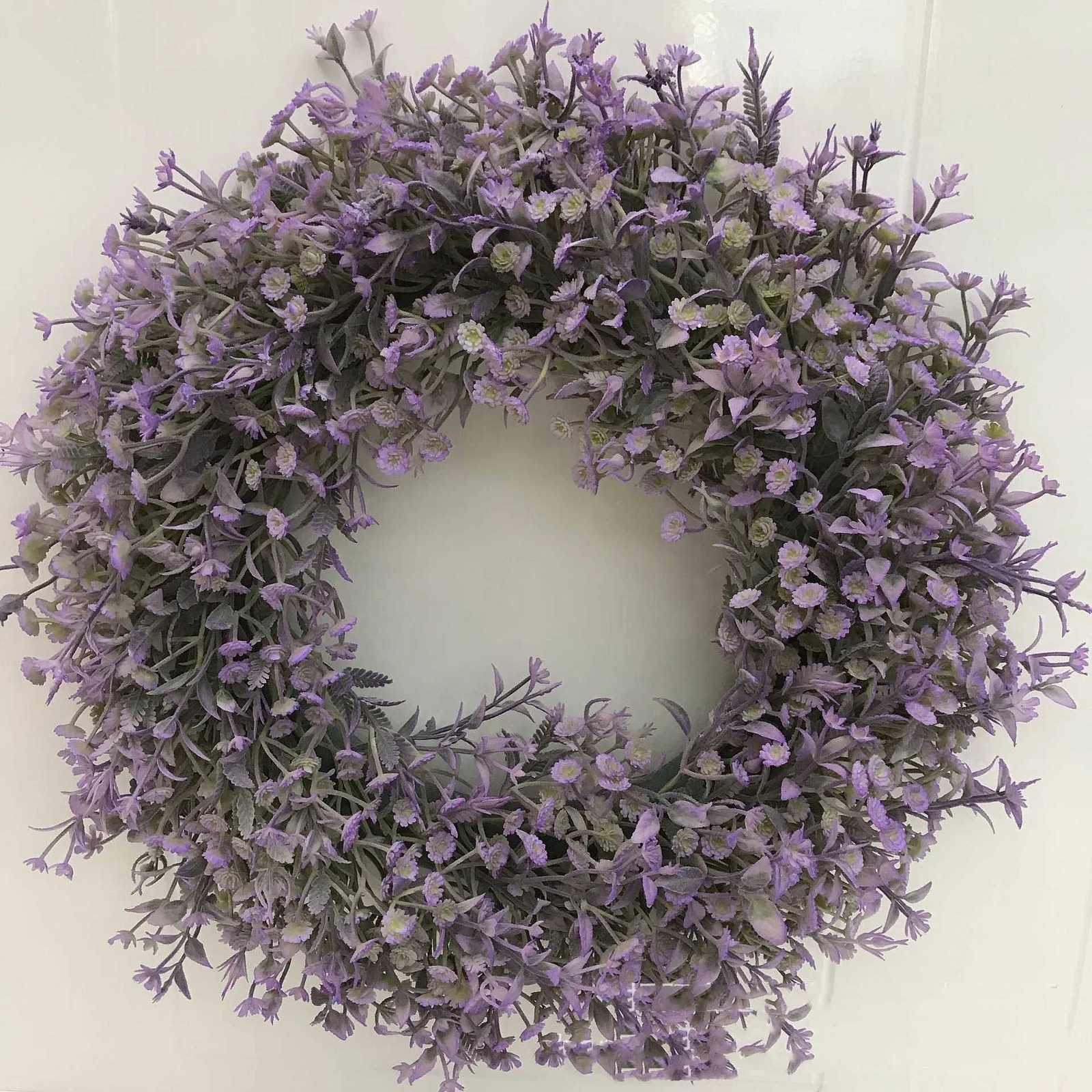 45cm Artificial Babysbreath Wreath Garland for Wedding Decoration Home Party DIY Wall Hanging Front Door DecorationM251115