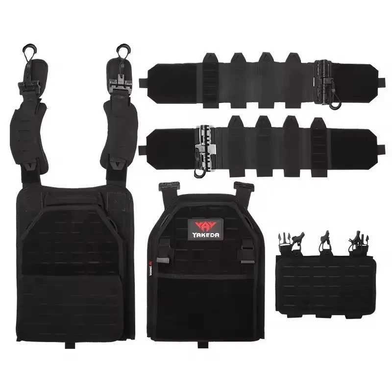 YAKEDA Tactical Vest 6094 Fast detachable light laser cut outdoor hunting black gear carry vest of high quality XJ251114