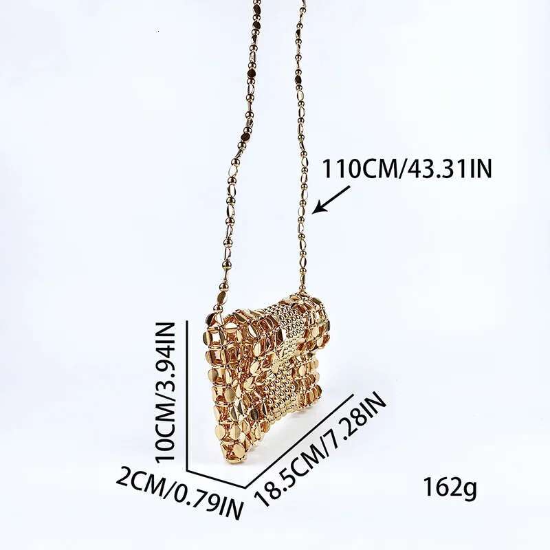New Niche Design Gold Chain Mobile Phone Zero Wallet Women's Handmade Beaded Woven Crossbody Bag Lady Handbags