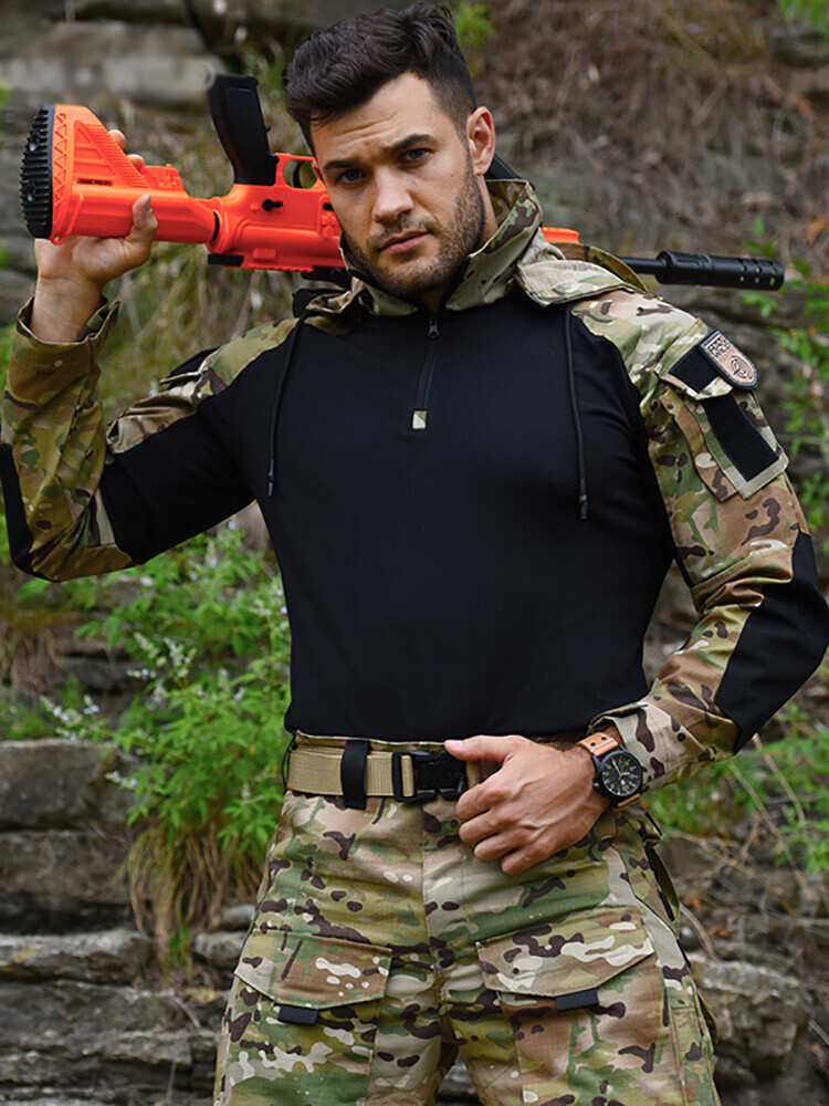 Long New Frog Sleeve Combat Military Fan Tactical Suit Anti-friction