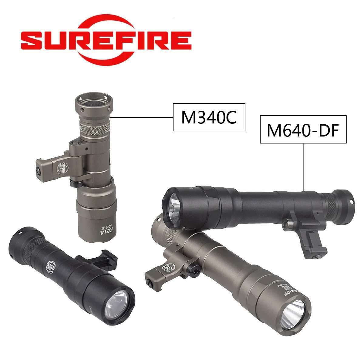 Tactical SureFire M640 M640DF Light M640V M340V M340C Flashlight Outdoor Rifle Airsoft Weapons Light LED Lanterna Fit 20mm Rail Z251115