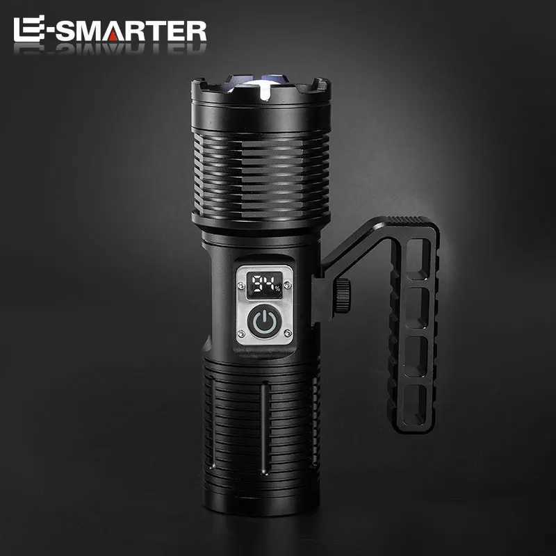 16 Core LED Portable Lanterns Telescopic Zoomable Flashlight High Power Tactical Hunting Torch Emergency Spotlight 18650 Battery M251115