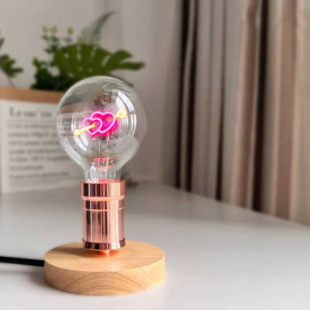 TIANFAN Vintage Edison Led Bulb Big Globe G95 Heart Cupids Arrow 3W Dimmable 110V 220V E26 E27 Specialty Decorative Light Bulb C251115