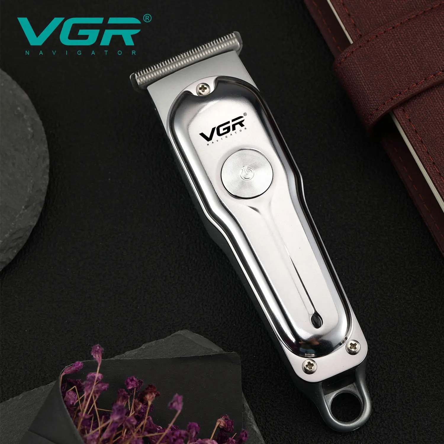 VGR 071 Hair Trimmer Professional Hair Clipper Rechargeable Hair Cutting Machine T-Blade Cordless Portable Trimmer for Men 250409