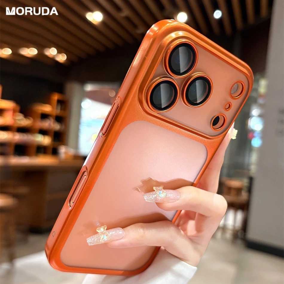 for iPhone 17Pro Plating Hard PC Matte Thin Case for iPhone 17 Pro Max With Lens Film Protection Ultra Slim Shockproof Cover J251202