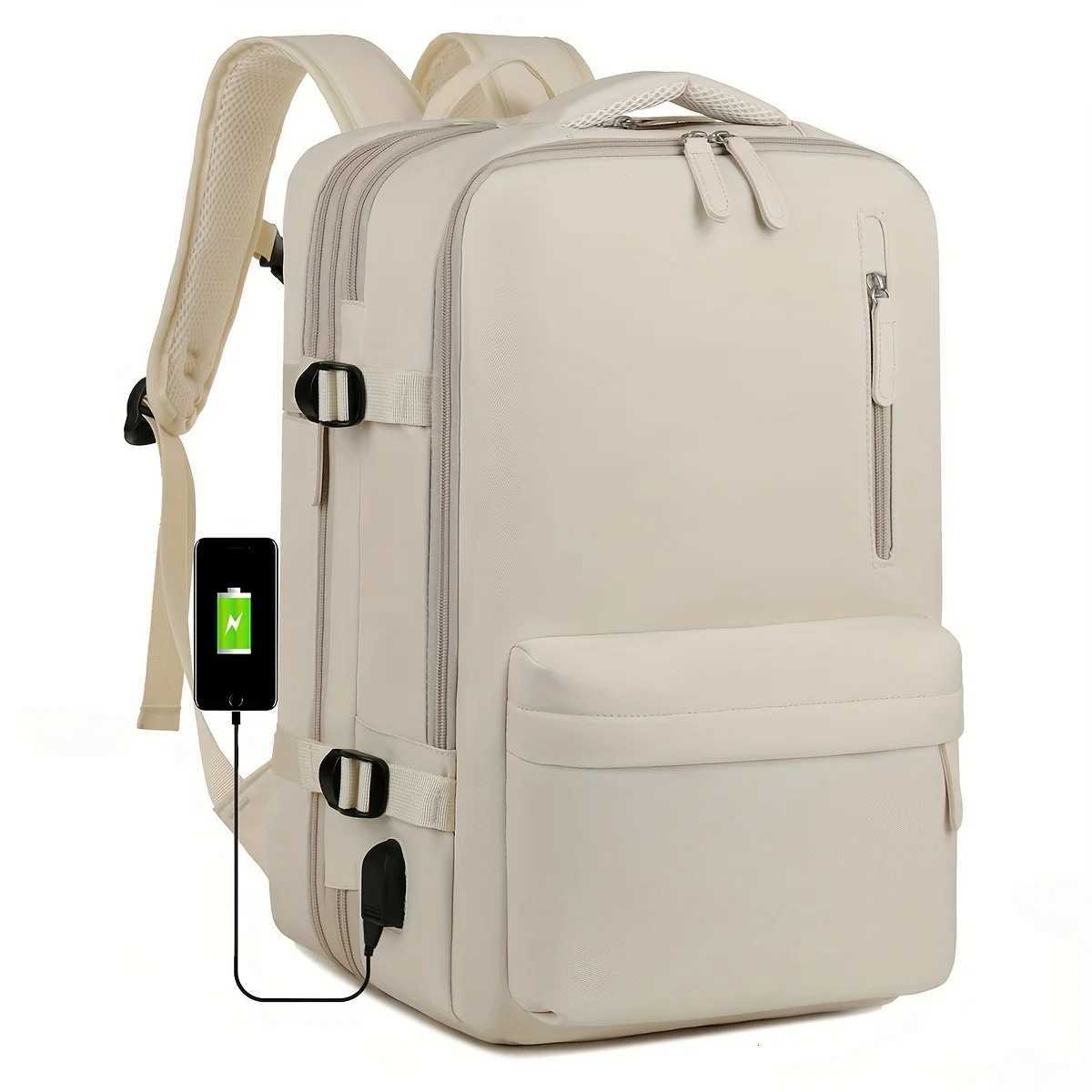 Expandable Backpack Mens Large-Capacity School Bag Business Trip Portable Luggage Bag Backpack College Student Laptop BagW251114