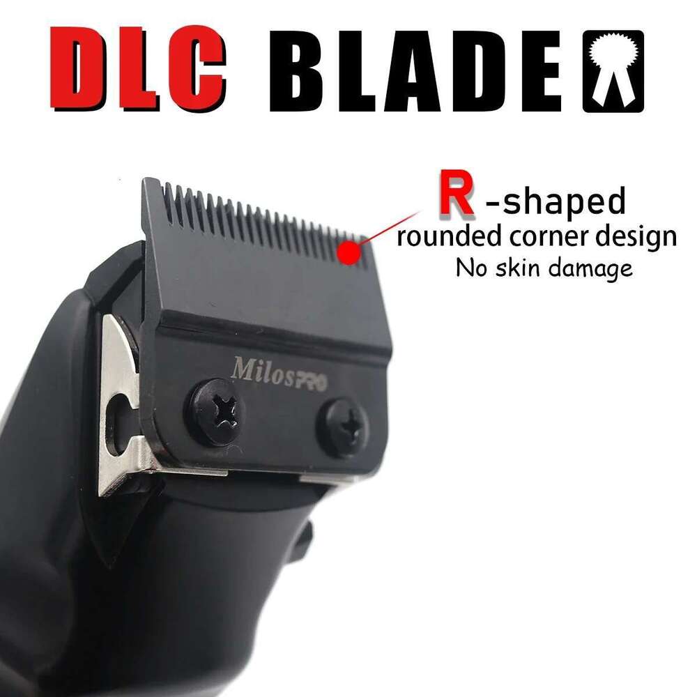 Men's Clipper Removable Battery DLC Blade Brushless Motor Cordless Low Noise Professional Cutting Hine Hair Trimmer