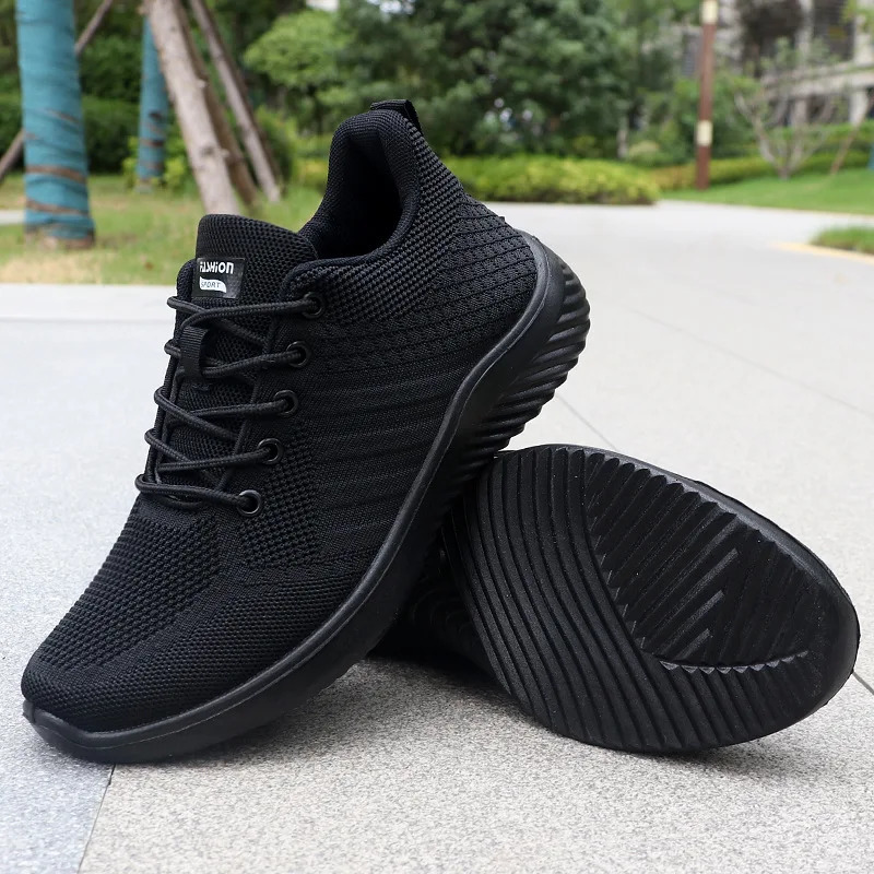 Mens Sneakers Breathable Casual Shoes Summer Fashion Running Shoes Solid Lace-Up Vulcanize Shoe Lightweight Outdoor Men Shoes 251114