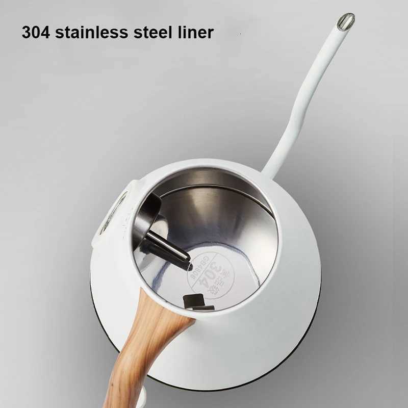 110V/220V Retro Electric Kettle 10L Gooseneck Slender Mouth Teapot Hand Brew Coffee Pot Quick Heating Kettle with Thermometer Y251114