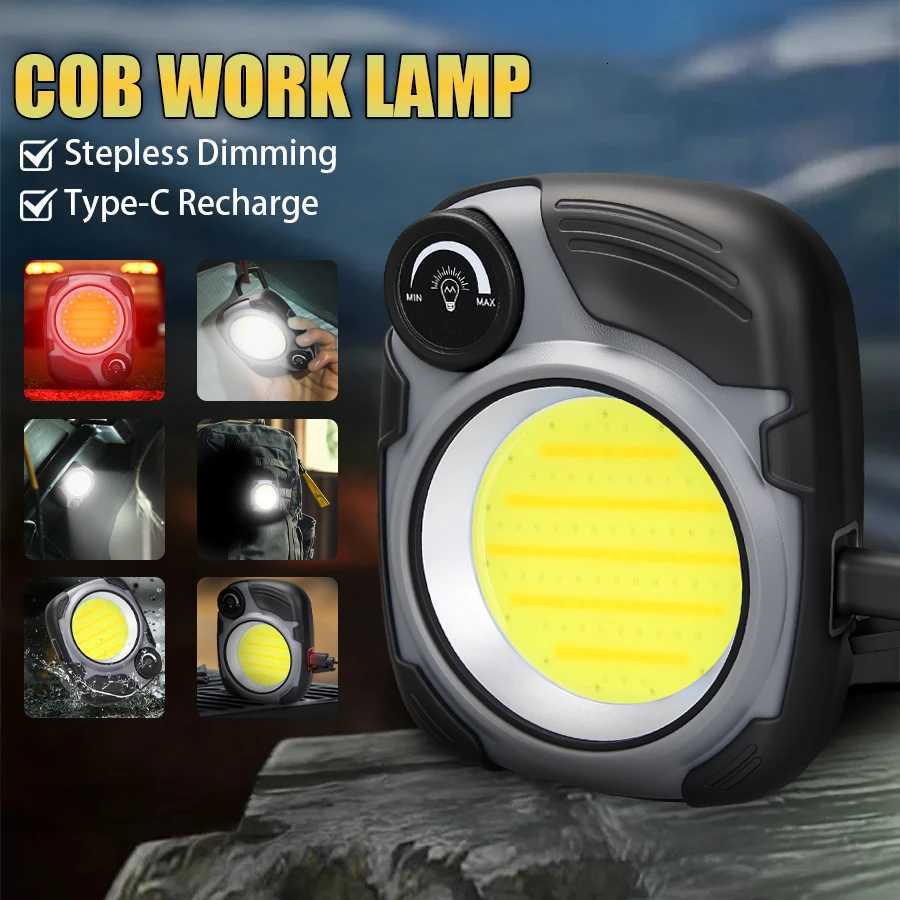 Built-in Battery Rechargeable Portable Lanterns With /Hook Multifunctional Outdoor Camping Emergency Working Flashlight M251115