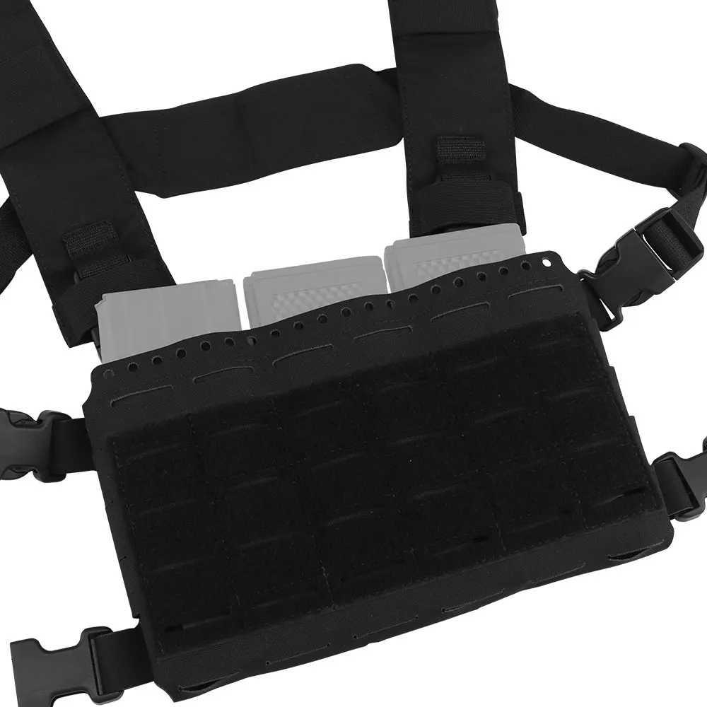 5.56 Triple Elastic Mag Pouch Tactical Chest Rig Vest Hunting Tactical Plate Carrier Vest Bag Front Plate Extension Kit XJ250730XJ251114