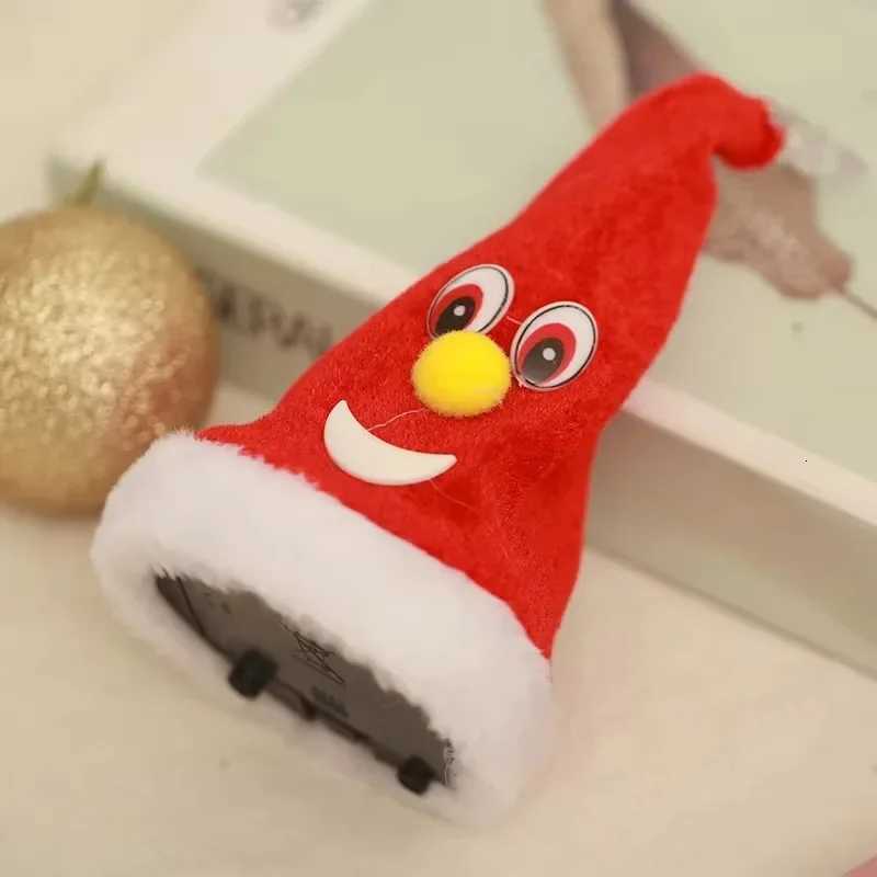 Swing Singing Christmas Tree Hat Electric Glowing Music Plush Christmas Hat Bonnet For Kid Xmas Home Decoration Y251115