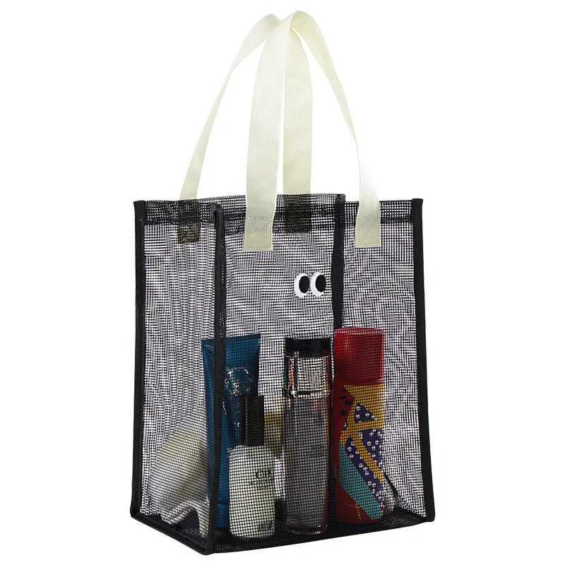 New Cute Travel Organizer Makeup Storage Bag Womens Breathable Mesh Makeup Bag Swimming BagXJ250415