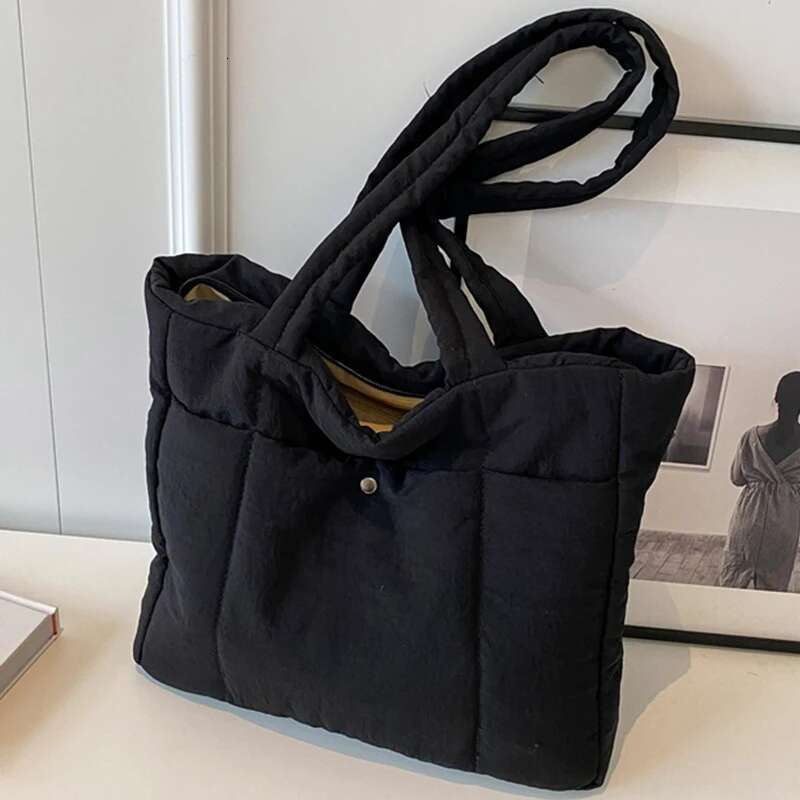 Soft Shoulder Bag For Women Cloth Solid Color Female Handbags Large Capacity Tote Bags Shopping