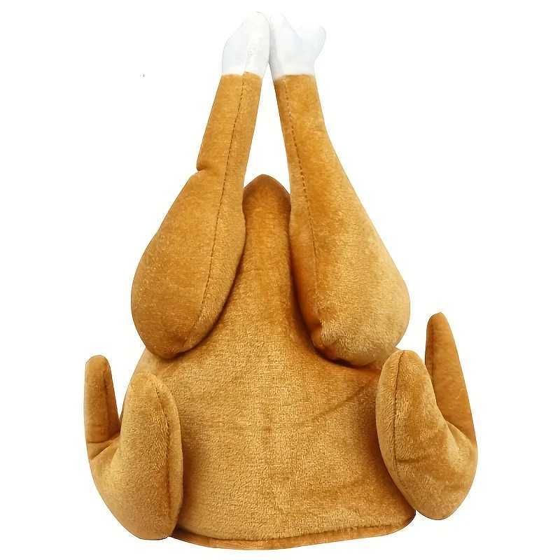 Thanksgiving Turkey Drumstick Hat Festive Chef Hat No-Power Needed Home Kitchen Decor Holiday Atmosphere Props for Thanksg Y251115