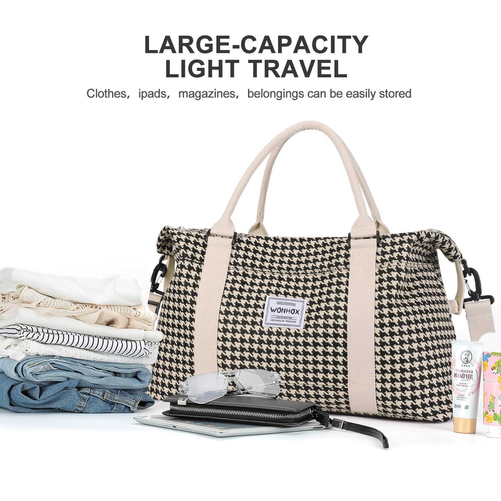 Travel BagWaterproof Duffel Gym Tote Bag with Crossbody BagWeekender Carry On Overnight Bags for Women Duffel Hospital BagW251115