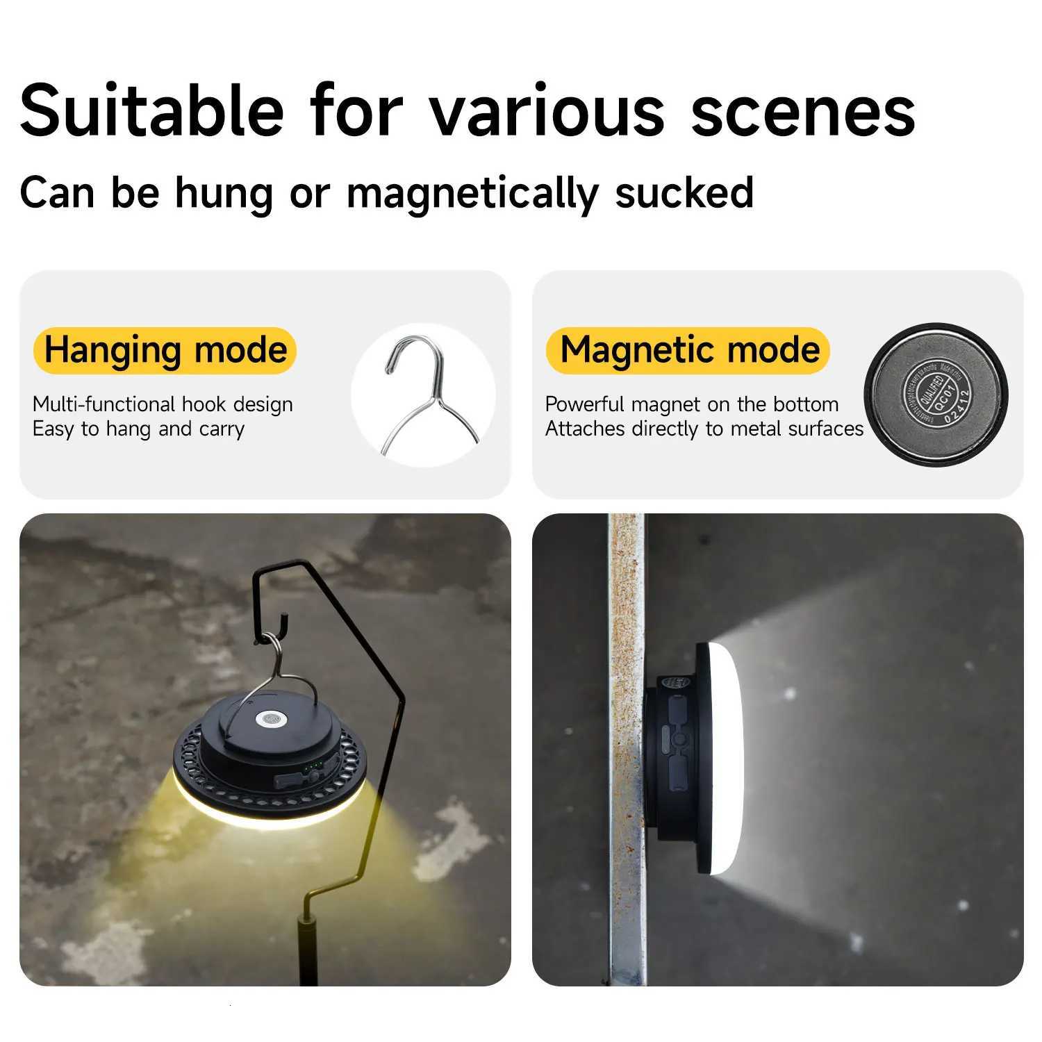 MOSLIGHTING 4000mAh Camping Light Rechargeable Outdoor Emergency Lighting Waterproof Portable Hanging Night Lamps Camping Light M251115