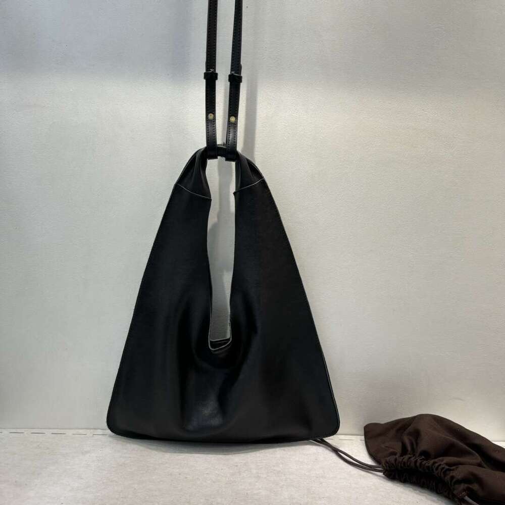 Mm Women's Bags New Vegetable Tanned Cowhide Triangle Genuine Leather Cloud Handbag, Armpit Single Shoulder Crossbody Bag, Women's Bag