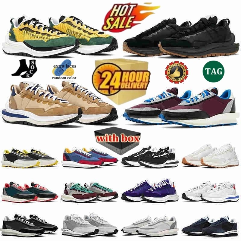 With Box designer waffle vaporwaffle shoes men women LDWaffle Black White Nylon Royal Fuchsia Sail Gum Obsidian Cool Grey Net Orange trainers Sports sneakers tennis