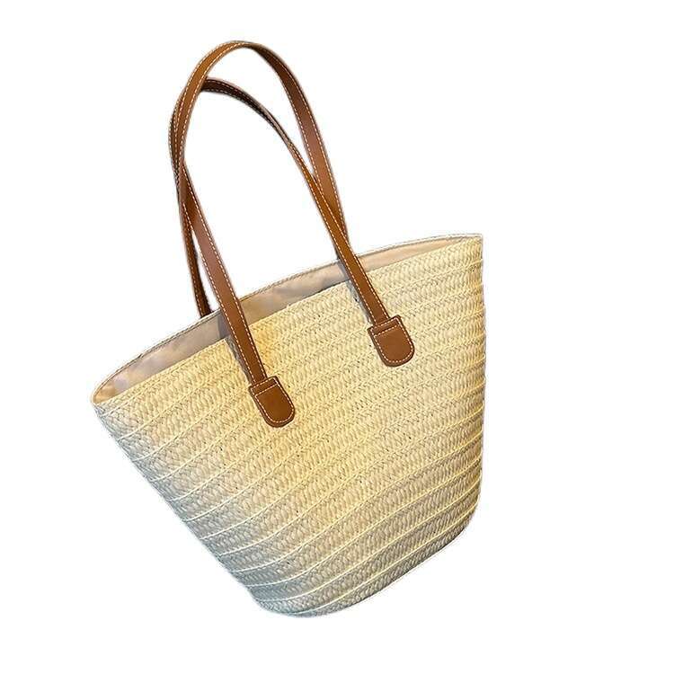 Handmade Beach Bag Versatile And Simple One Shoulder 2023 New Large Capacity Straw Woven Women's Vacation Beach Tote Bag Kq2