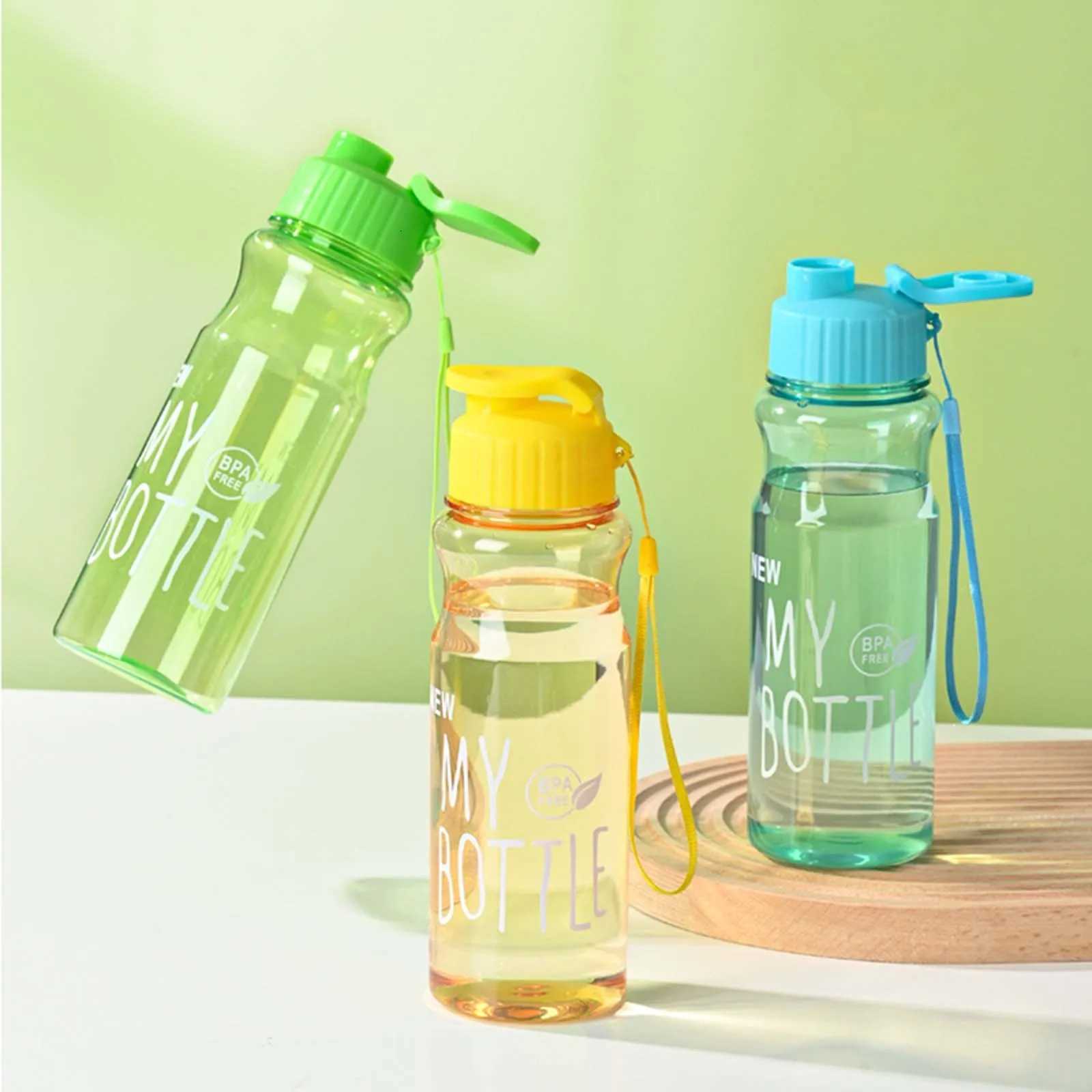 Transparent Water Bottle Portable Sport Cup for Drinking Kitchen Tools 650ML Water Bottle For School Gym Travel Girl BoyW251114