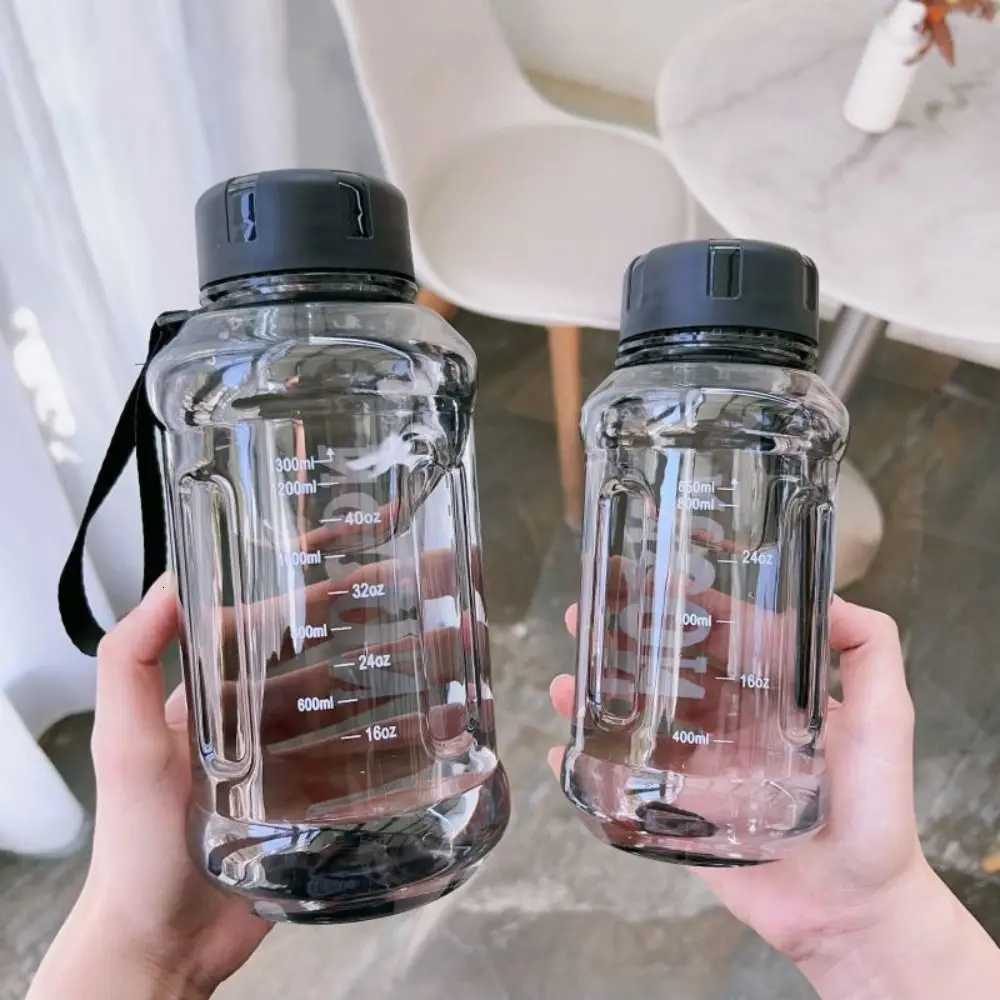 Outdoor Sports 850/1100/1300ml Clear Water Bottle Leakproof Lightweight Drinking Cup Large Capacity Travel KettleW251114