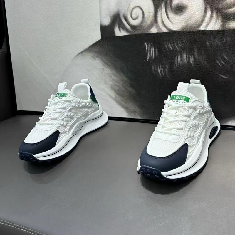 2025 Free shipping sports shoes men casual shoes mesh perforated breathable running shoes lightweight trendy fashion