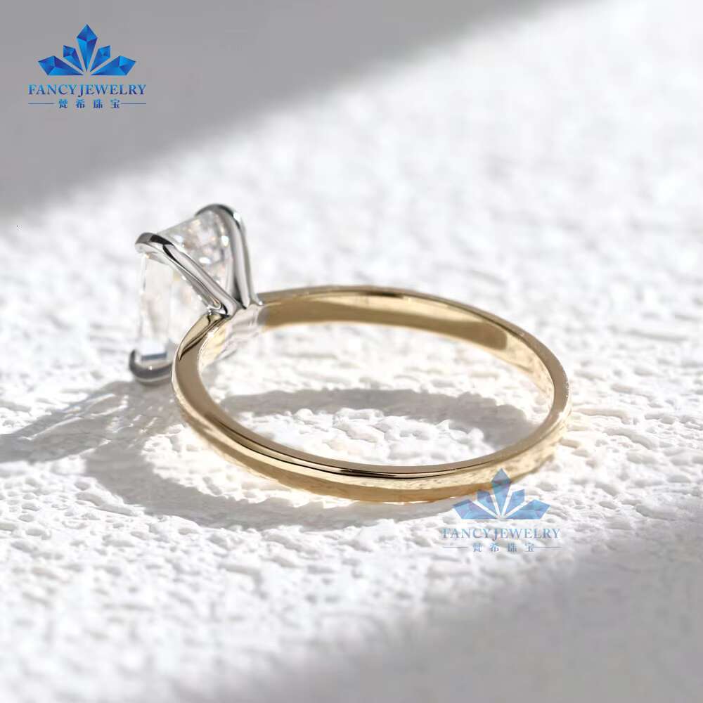 Custom Jewelry 1 2 3 4 5 ct Real 14K 18K Emerald Lab Created CVD Wedding Solid Gold Lab Grown Diamond Engagement Ring