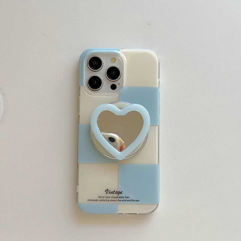 3D Cute Striped Black for Magnetic Holder Phone Case for iPhone 17 16 15 14 Pro Max 13 Mirror Back Cover for Women Girl J251202