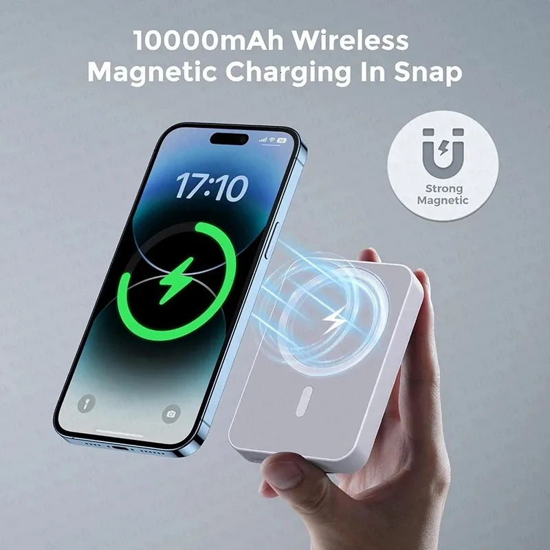 For Magsafe Power Bank 10000mAh Portable Auxiliary Spare External Magnetic Battery Pack Wireless Charger For Iphone 13 14 15 16 251114 - view 4