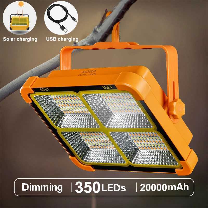 20000mah Portable solar lantern LED Tent Light Rechargeable Lantern Emergency Night Market Light Outdoor Camping Bulb Lamp M251115