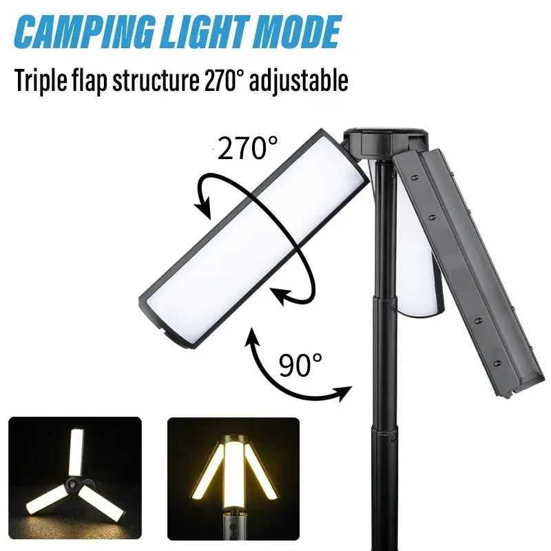 Multi-functional Camping Light 2 in 1 USB Rechargeable Camping LanternFlashlight with Hook Outdoor Emergency Camping Lamp M251115