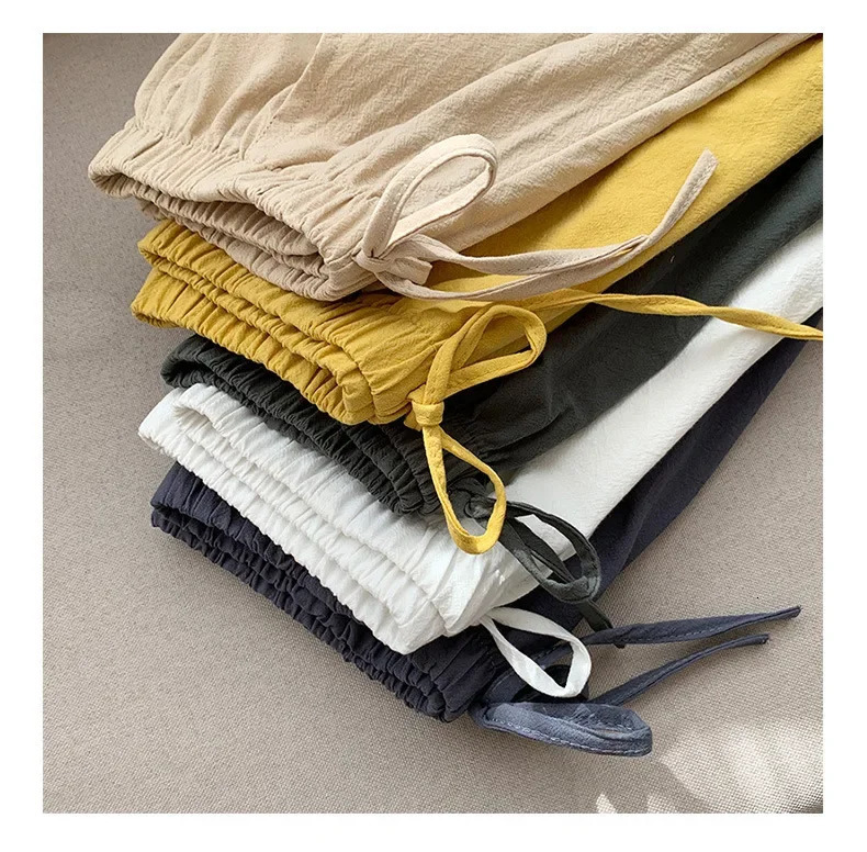 Casual Linen Shorts Women Gym Workout Shorts Cotton Short Pants High Waisted Black Ladies Short Femme Women Shorts Sport Femme 250415