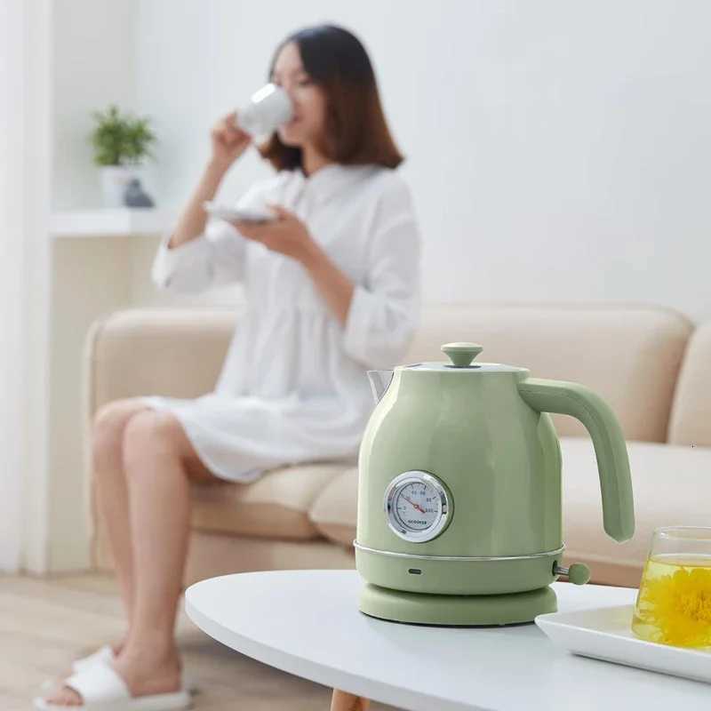 220V Retro Thermometer Electric Kettle Household Integrated Kettle 304 Stainless Steel Rice White 17L large Capacity Y251114