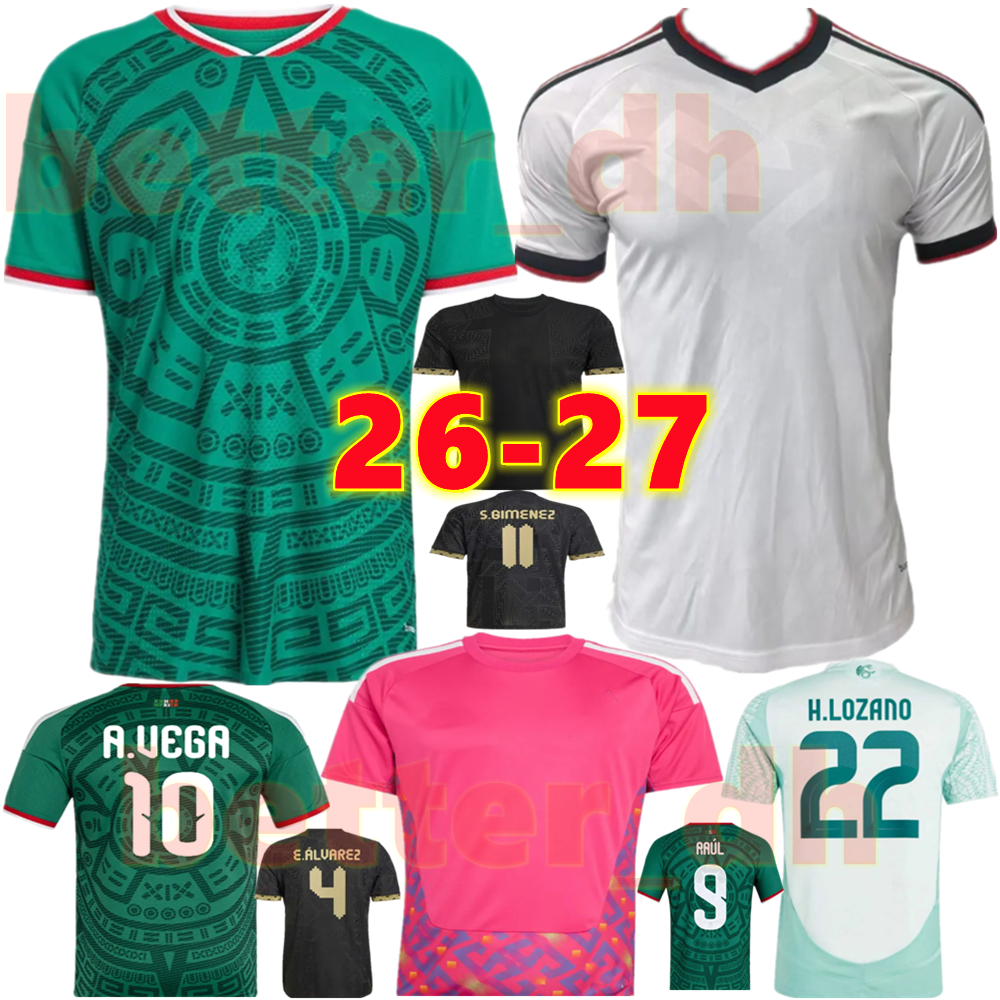 Mexico Jerseys 2025 2026 Gold Cup Soccer Jerseys 25 26 CHICHARITO H LOZANO GIMENEZ H.LOZANO HOME AWAY Football Shirt Mexique Men Kids Kit uniforms