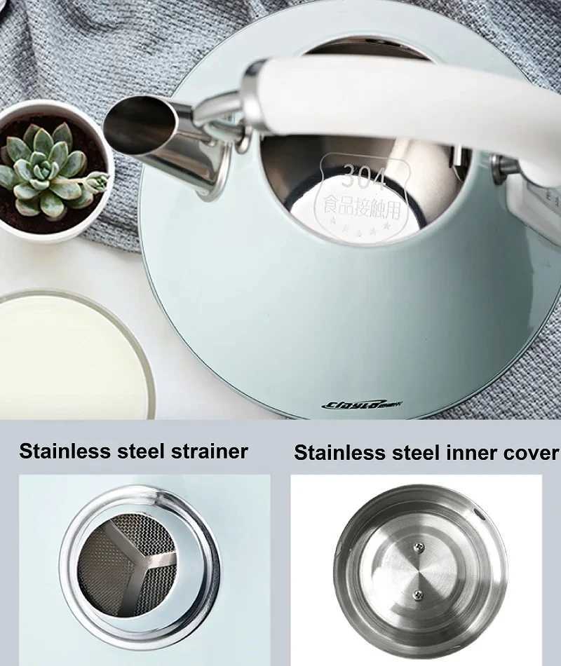 1800W Retro Electric Kettle Household Quick Kettle 304 Stainless Steel Teapot Coffee Kettle Auto Shutdown Kitchen Tools 18L Y251114