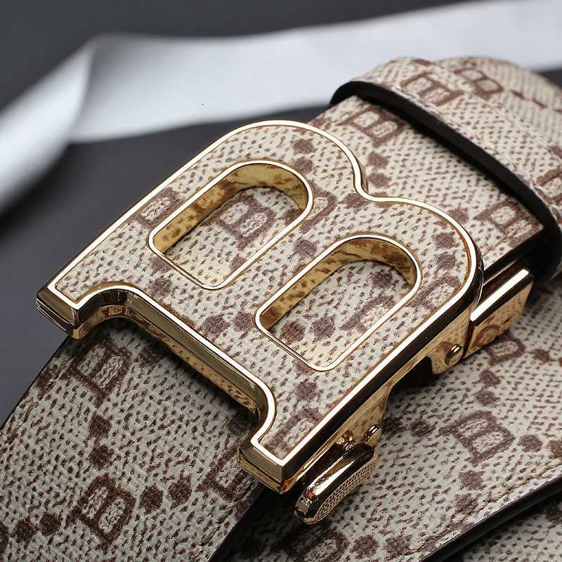 fashion belt luxury men fashion business alloy needle mens B buckle head waist belt for men