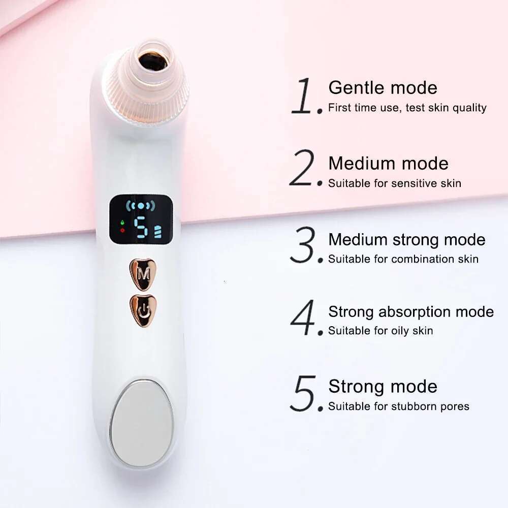 Visual Pore Cleanser Blackheads And Acne Remover Heated Face Extractor Electric Blackhead Sucker