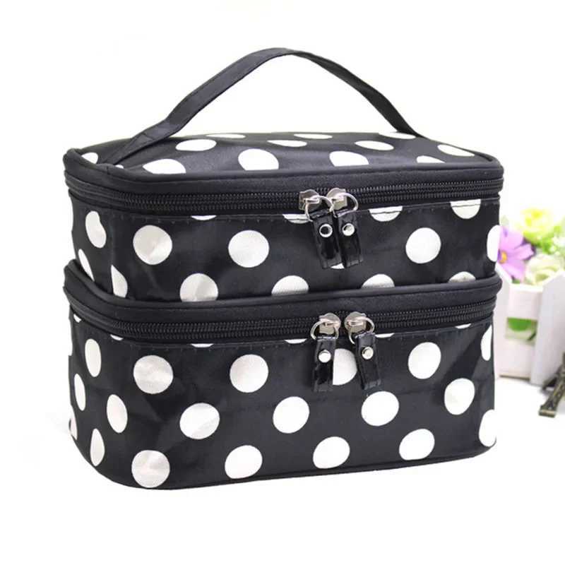 Large capacity makeup bag with double zippers for women bathroom bag travel toilet organizer waterproof storage for makeup CasXJ250415