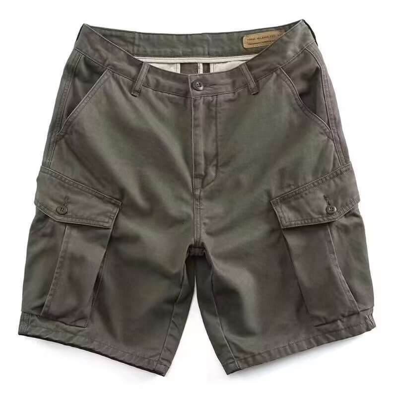 Summer trendy workwear shorts, loose fitting and worn-out casual capris, men's outerwear fashion shorts