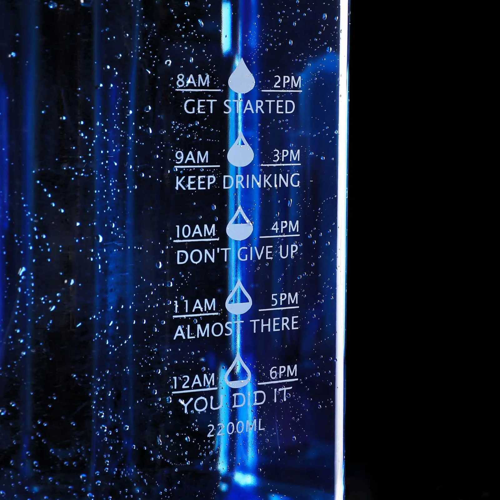 2 Liter Water Bottle Large Capacity not contain BPA Fitness Sports Water Cup Ton Bucket Cup Portable Big Water BottleW251114