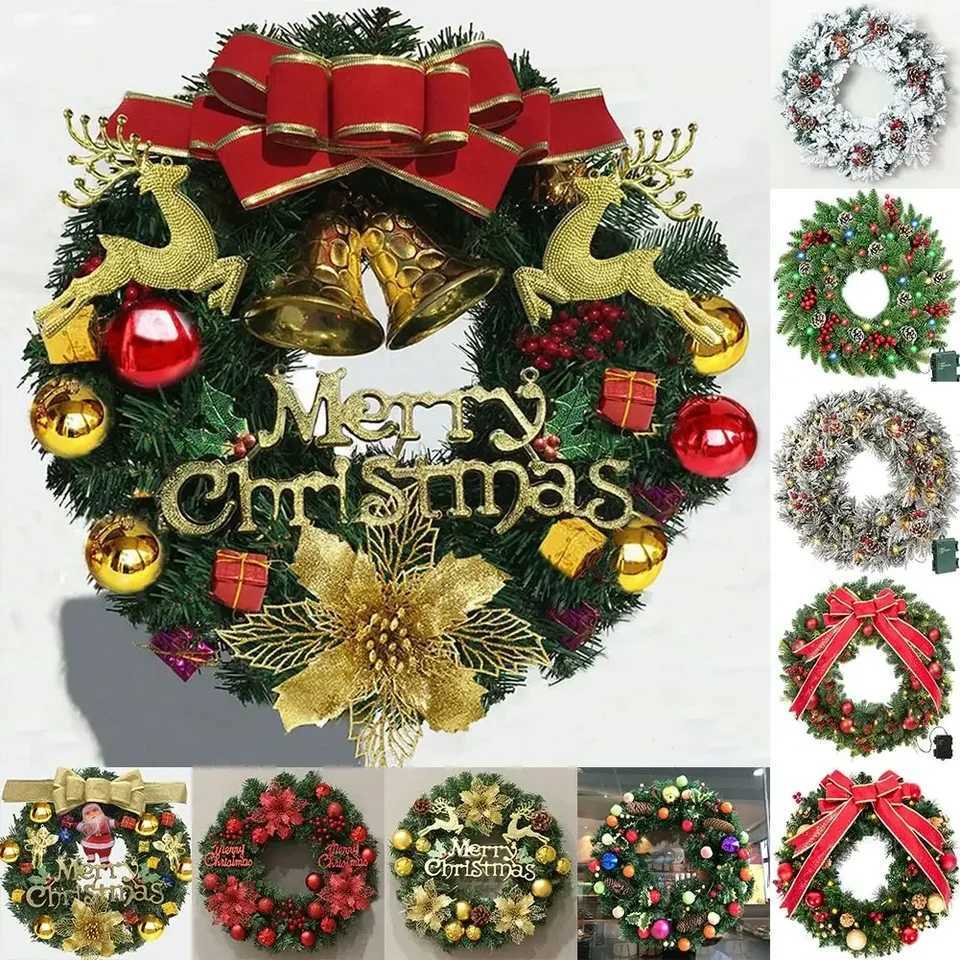 Christmas Wreath Vine Xmas Decoration Xmas Wreath Vine 60cm Christmas Decorations Wreath Vine New Year Holiday DIY DecorM251115