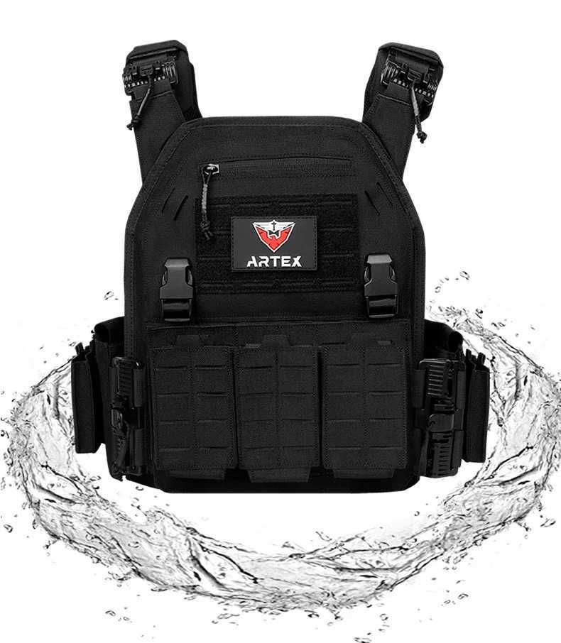 Ranger Green Plate Carrier Tactical Vest With Quick Release Security Molle Tactical Vest Bandolier Laser Cut VestXJ251114