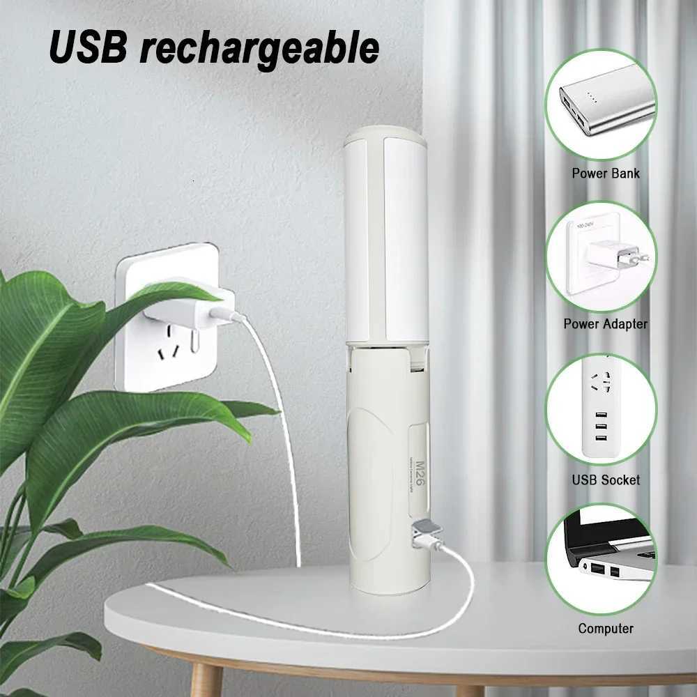 COB LED Camping Lamp Rechargeable Three Leaf Lighting Work Light Portable Outdoor Emergency Torch Mobile Power Supply M251115