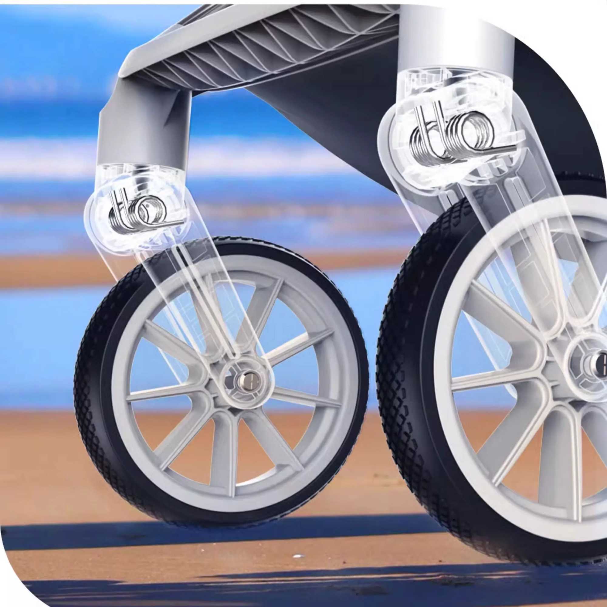 Aluminum alloy baby stroller folding travel cart can be used for newborn baby strollers with four-wheel anti rolling X250415