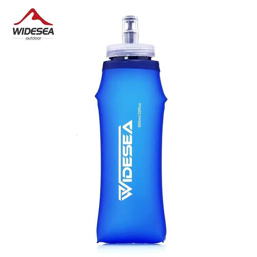 Widesea Camping 600ml Soft Water Bottle Drinking Sport Folding Bag Flask Outdoor Running Hydration Pack Waist Bicycle BPA FreeW251114