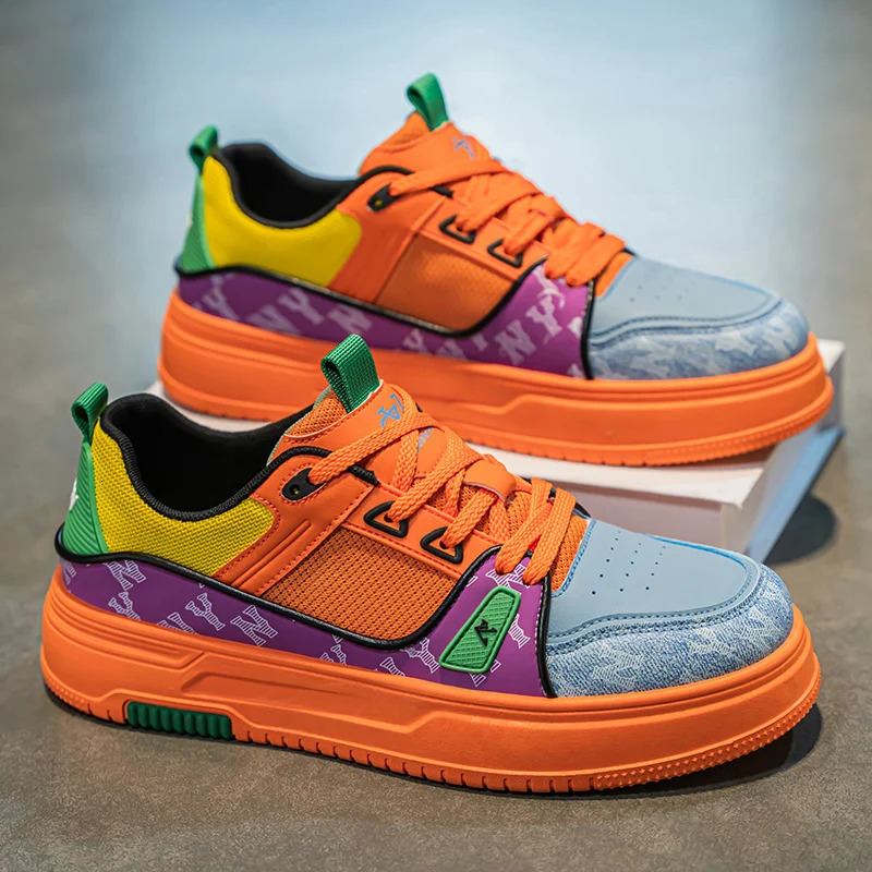 Skateboard mens shoes casual sports shoes leather tennis summer sports outdoor running hiking platform Loafers 250411