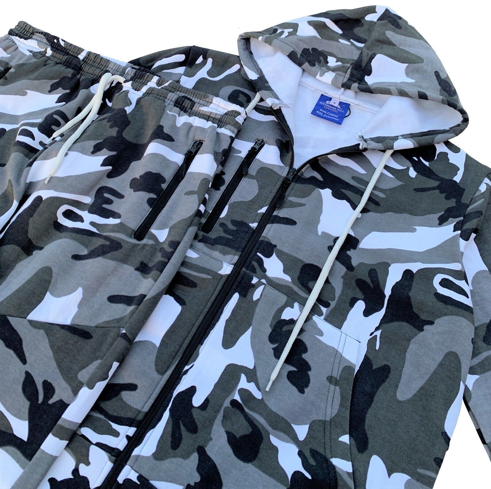 Camouflage Men's Sweat Jogger Soft Fleece suit & Bottom Outfit Med to 5XL &